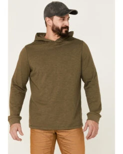 Brothers & Sons Men's Solid Heather Slub Long Sleeve Hooded Sweatshirt