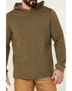 Brothers & Sons Men's Solid Heather Slub Long Sleeve Hooded Sweatshirt -Western Cowboy Equipment Store 2000359483 341 P3