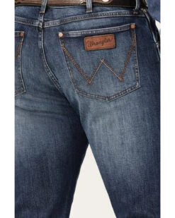 Wrangler Retro Men's Ranch Med Dark Wash Stretch Slim Straight Jeans 7 Wrangler Retro Men's Ranch Med Dark Wash Stretch Slim Straight Jeans -Western Cowboy Equipment Store 2000359720 415 P4