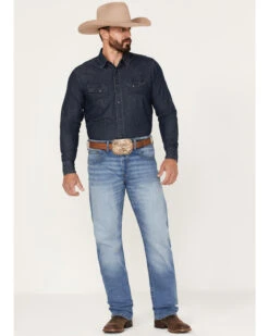 Rock 47 By Wrangler Men's Barlow Light Wash Slim Straight Jeans