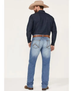 Rock 47 By Wrangler Men's Barlow Light Wash Slim Straight Jeans -Western Cowboy Equipment Store 2000359726 412 P3