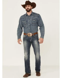 Rock & Roll Denim Men's Medium Vintage Pistol Stretch Regular Straight Jeans 6 Rock & Roll Denim Men's Medium Vintage Pistol Stretch Regular Straight Jeans -Western Cowboy Equipment Store 2000361609 400 P3