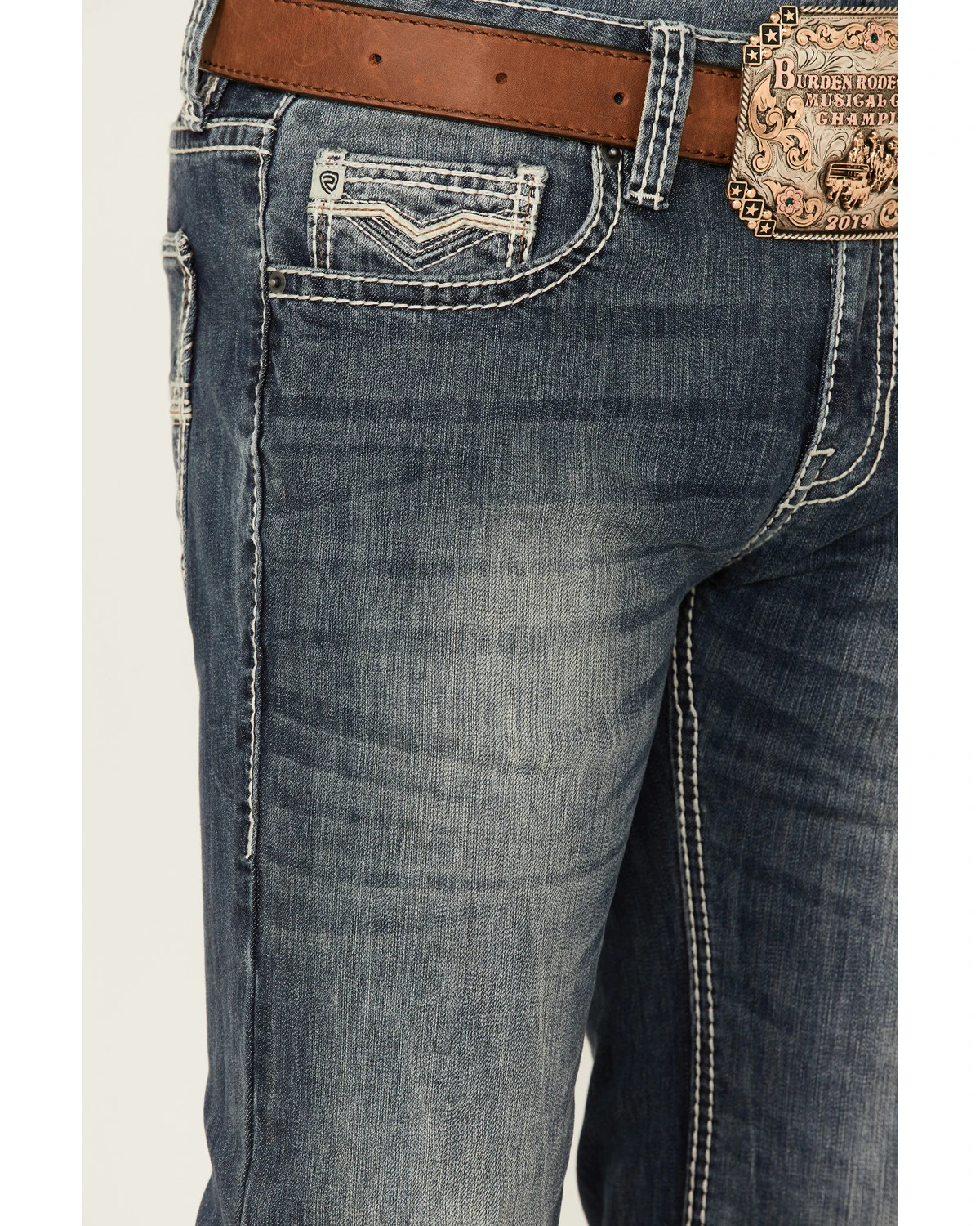 Rock & Roll Denim Men's Medium Vintage Pistol Stretch Regular Straight Jeans 4 Rock & Roll Denim Men's Medium Vintage Pistol Stretch Regular Straight Jeans - Image 4
