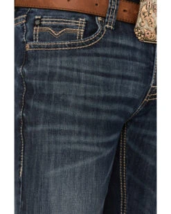 Rock & Roll Denim Men's Pistol Reflex Stretch Regular Straight Jeans -Western Cowboy Equipment Store 2000361611 400 P4