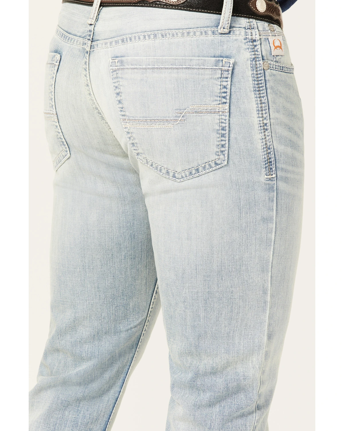 Cinch Men's Ian Light Stonewash Performance Stretch Slim Bootcut Jeans 4 Cinch Men's Ian Light Stonewash Performance Stretch Slim Bootcut Jeans - Image 4