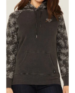 Hooey Women's Rope Like A Girl Bandana Print Pullover Hoodie Sweatshirt -Western Cowboy Equipment Store 2000363502 022 P3