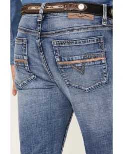 Cody James Men's Dice House Medium Wash Stretch Stackable Straight Jeans -Western Cowboy Equipment Store 2000364920 414 P4