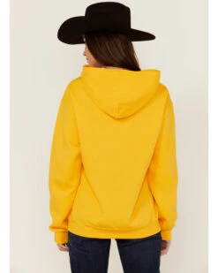 Paramount Network's Yellowstone Women's Yellowstone Lone Cowboy Mustard Graphic Hoodie -Western Cowboy Equipment Store 2000365391 702 P4