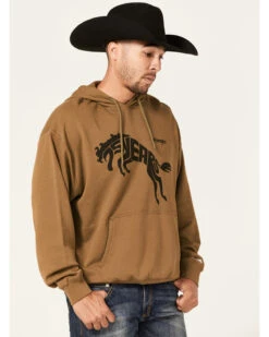 Wrangler Men's 75 Years Olive Horse Graphic Hooded Sweatshirt -Western Cowboy Equipment Store 2000366794 341 P3