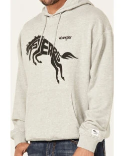 Wrangler Men's 75 Years Heather Gray Horse Graphic Hooded Sweatshirt -Western Cowboy Equipment Store 2000366795 070 P3