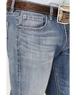 Rock & Roll Denim Men's Rifle Light Wash Reflex Stretch Skinny Jeans -Western Cowboy Equipment Store 2000367644 204 P4