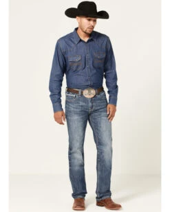 Rock & Roll Denim Men's Revolver Medium Wash Reflex Stretch Slim Straight Jeans -Western Cowboy Equipment Store 2000367645 202 P3