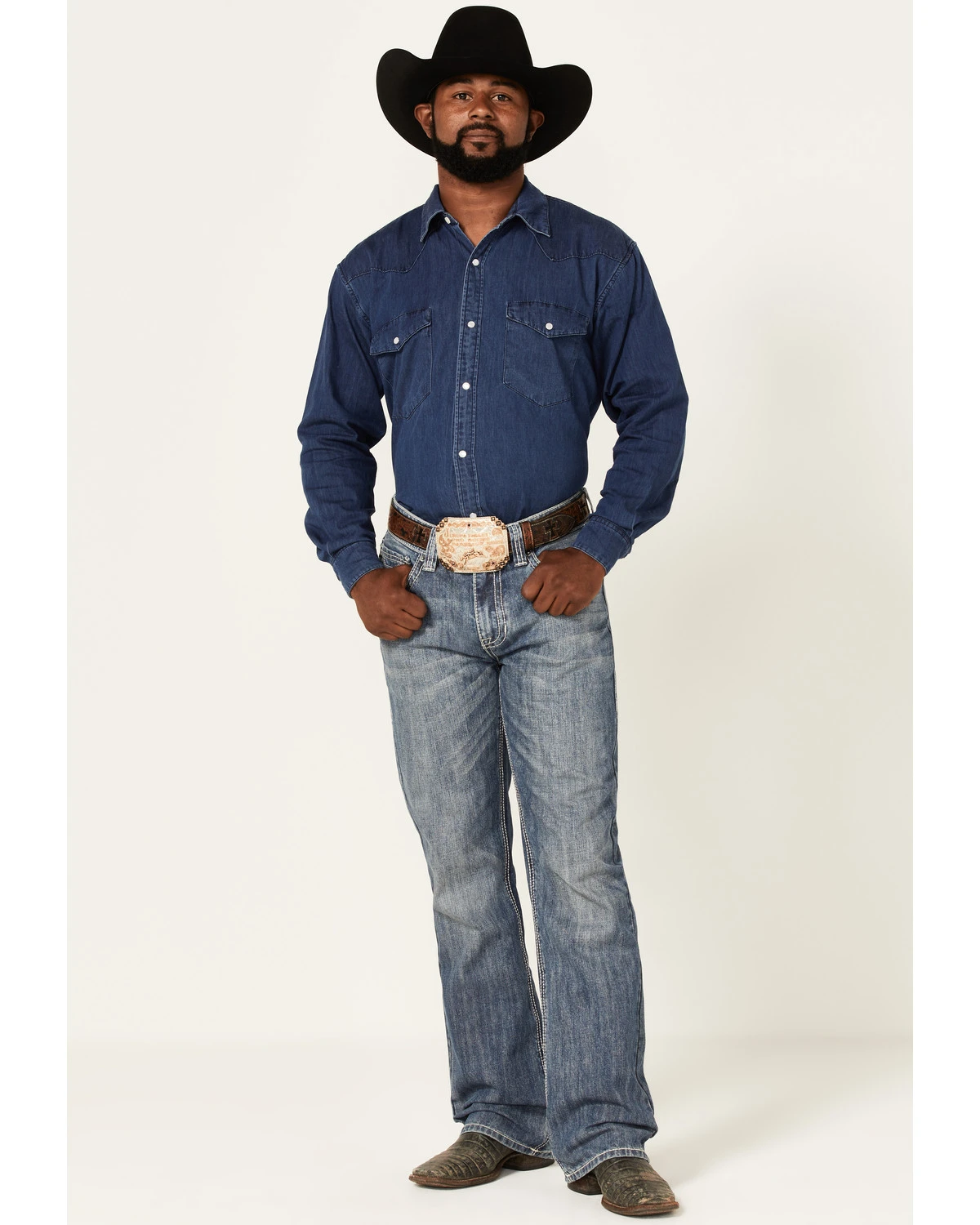 Rock & Roll Denim Men's Double Barrel Medium Wash Relaxed Bootcut Jeans 3 Rock & Roll Denim Men's Double Barrel Medium Wash Relaxed Bootcut Jeans - Image 3