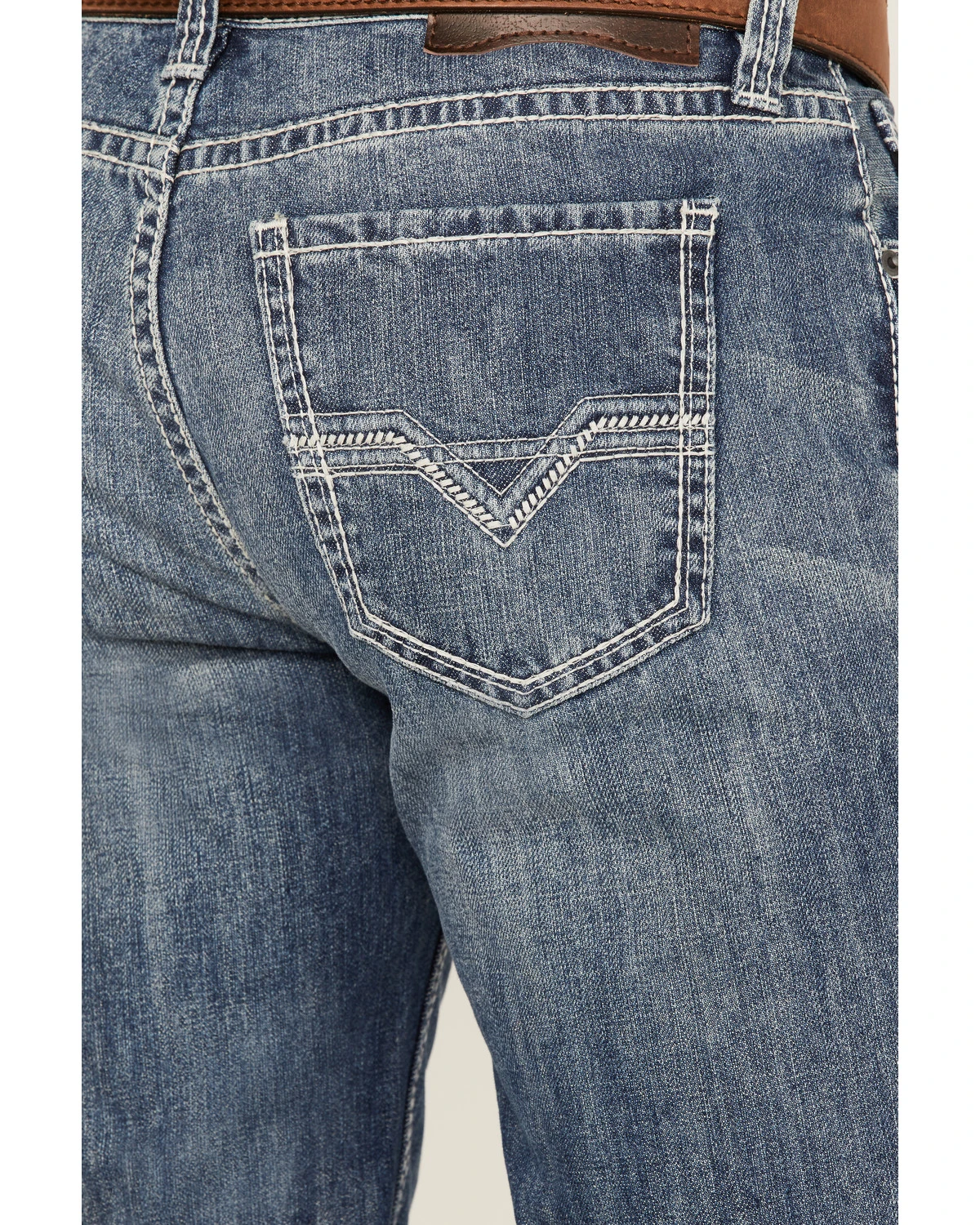 Rock & Roll Denim Men's Double Barrel Medium Wash Relaxed Straight Jeans 2 Rock & Roll Denim Men's Double Barrel Medium Wash Relaxed Straight Jeans - Image 2
