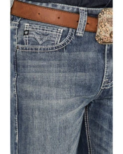 Rock & Roll Denim Men's Double Barrel Medium Wash Relaxed Straight Jeans 7 Rock & Roll Denim Men's Double Barrel Medium Wash Relaxed Straight Jeans -Western Cowboy Equipment Store 2000368870 414 P4