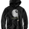 Carhartt Men's Rain Defender® Loose Fit Midweight Logo Graphic Hooded Sweatshirt