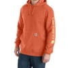 Carhartt Men's Loose Fit Midweight Logo Sleeve Graphic Hooded Sweatshirt