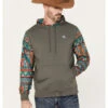 Hooey Men's Roughy Summit Multicolored Print Hooded Sweatshirt