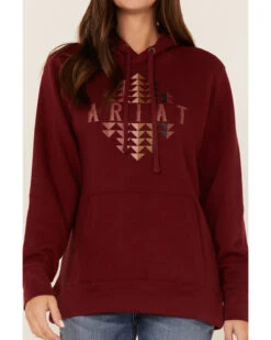 Ariat Women's R.E.A.L. Southwestern Beartooth Logo Graphic Hoodie -Western Cowboy Equipment Store 2000371901 600 P3
