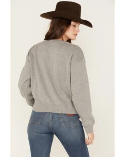 Ariat Women's R.E.A.L Varsity Logo Cropped Sweatshirt -Western Cowboy Equipment Store 2000371904 070 P4