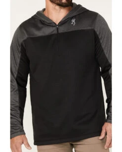 Browning Men's Hayes 1/4 Zip Hooded Pullover 6 Browning Men's Hayes 1/4 Zip Hooded Pullover -Western Cowboy Equipment Store 2000373272 001 P3