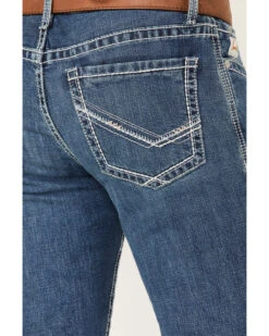 Cinch Men's Ian Medium Wash Slim Bootcut Performance Jeans -Western Cowboy Equipment Store 2000373497 402 P4