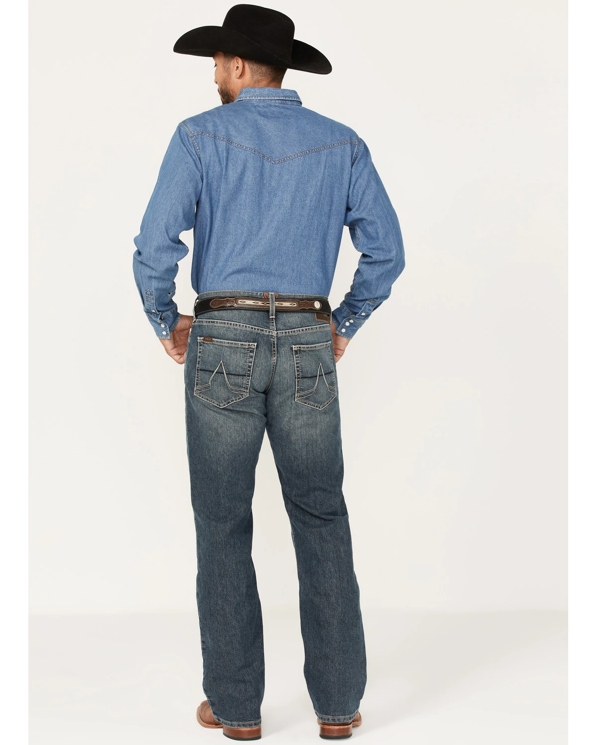 Ariat Men's M5 Louisville Seneca Medium Wash Stretch Straight Leg Jeans 4 Ariat Men's M5 Louisville Seneca Medium Wash Stretch Straight Leg Jeans - Image 4