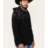 Moonshine Spirit Men's Midnight Camo Color-Blocked Zip-Front Hooded Pullover