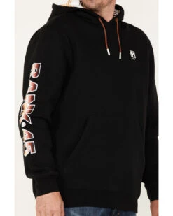 RANK 45 Men's Smoke On Striped Logo Sleeve Hooded Sweatshirt -Western Cowboy Equipment Store 2000374700 001 P3