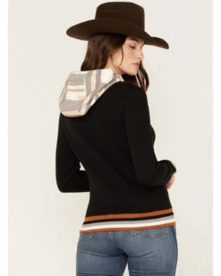 RANK 45 Women's Logo Southwestern Contrast Hoodie -Western Cowboy Equipment Store 2000374960 001 P4