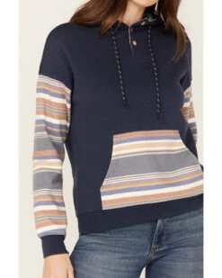 RANK 45 Women's Stripe Contrast Hooded Pullover -Western Cowboy Equipment Store 2000374967 410 P3