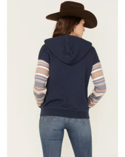 RANK 45 Women's Stripe Contrast Hooded Pullover -Western Cowboy Equipment Store 2000374967 410 P4