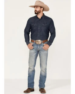 Rock & Roll Denim Men's Slim Fit Straight Rope Stitch Pocket Bootcut Jeans -Western Cowboy Equipment Store 2000375484 412 P3