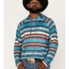Rock & Roll Denim Men's Serape Stripe Print Hooded Sweatshirt