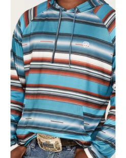Rock & Roll Denim Men's Serape Stripe Print Hooded Sweatshirt -Western Cowboy Equipment Store 2000376205 402 P3