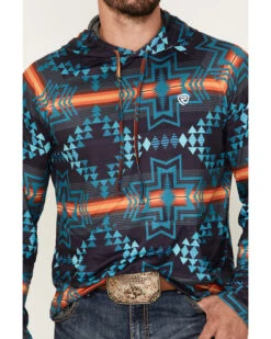 Rock & Roll Denim Men's Southwestern Stripe Print Hooded Sweatshirt -Western Cowboy Equipment Store 2000376207 900 P3