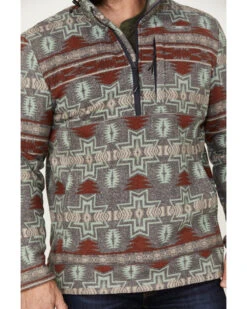 Powder River Outfitters Men's 1/2 Zip Southwestern Print Fleece Sweatshirt 6 Powder River Outfitters Men's 1/2 Zip Southwestern Print Fleece Sweatshirt -Western Cowboy Equipment Store 2000376231 022 P3