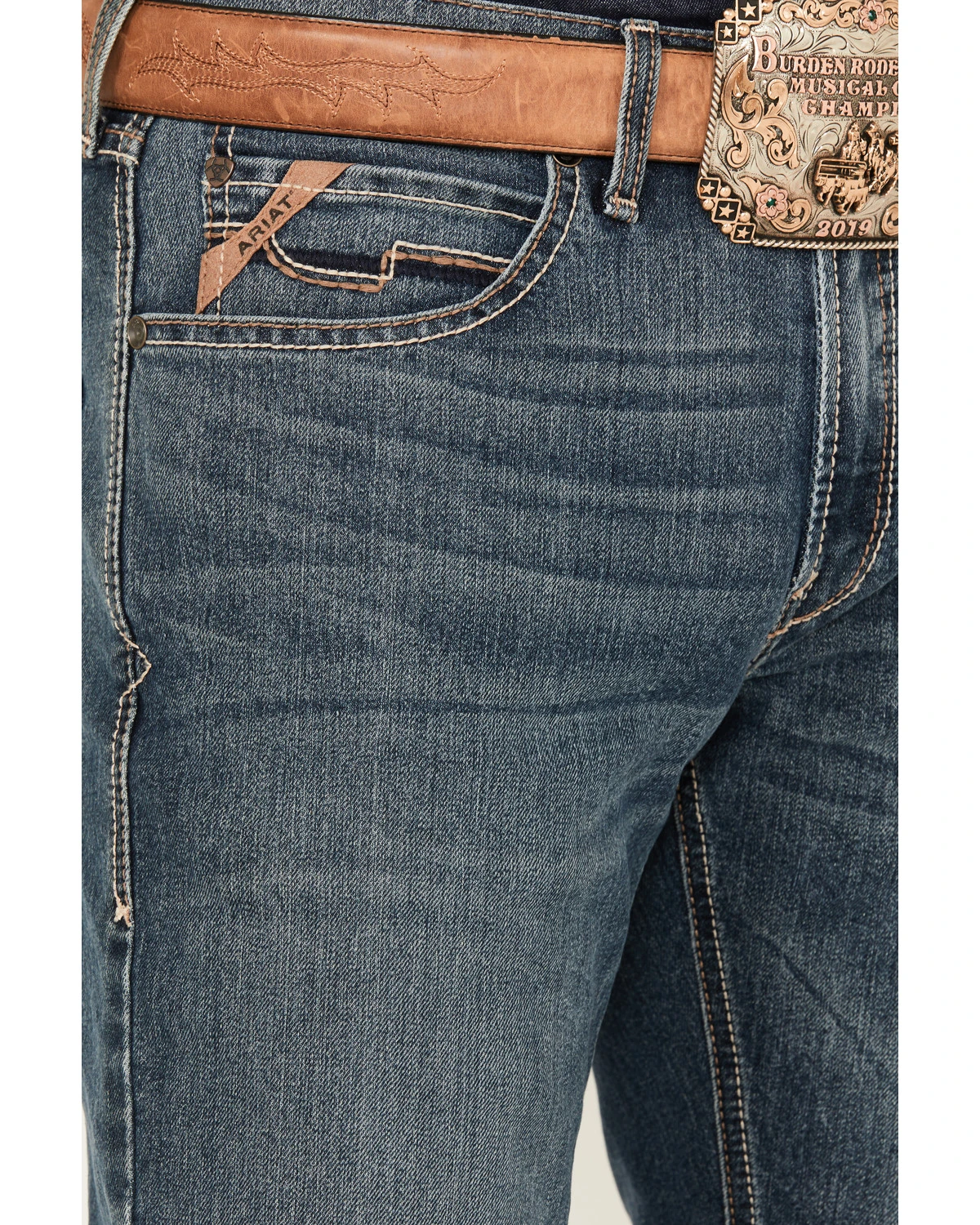 Ariat Men's M4 Relaxed Silvano Straight Denim Jeans - Big 2 Ariat Men's M4 Relaxed Silvano Straight Denim Jeans - Big - Image 2