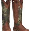 Justin Men's Rush Strike Camo Shaft Leather Pull On Snake Boots - Square Toe