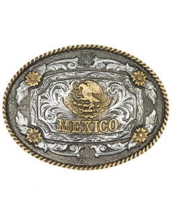 AndWest Mexico Floral Belt Buckle