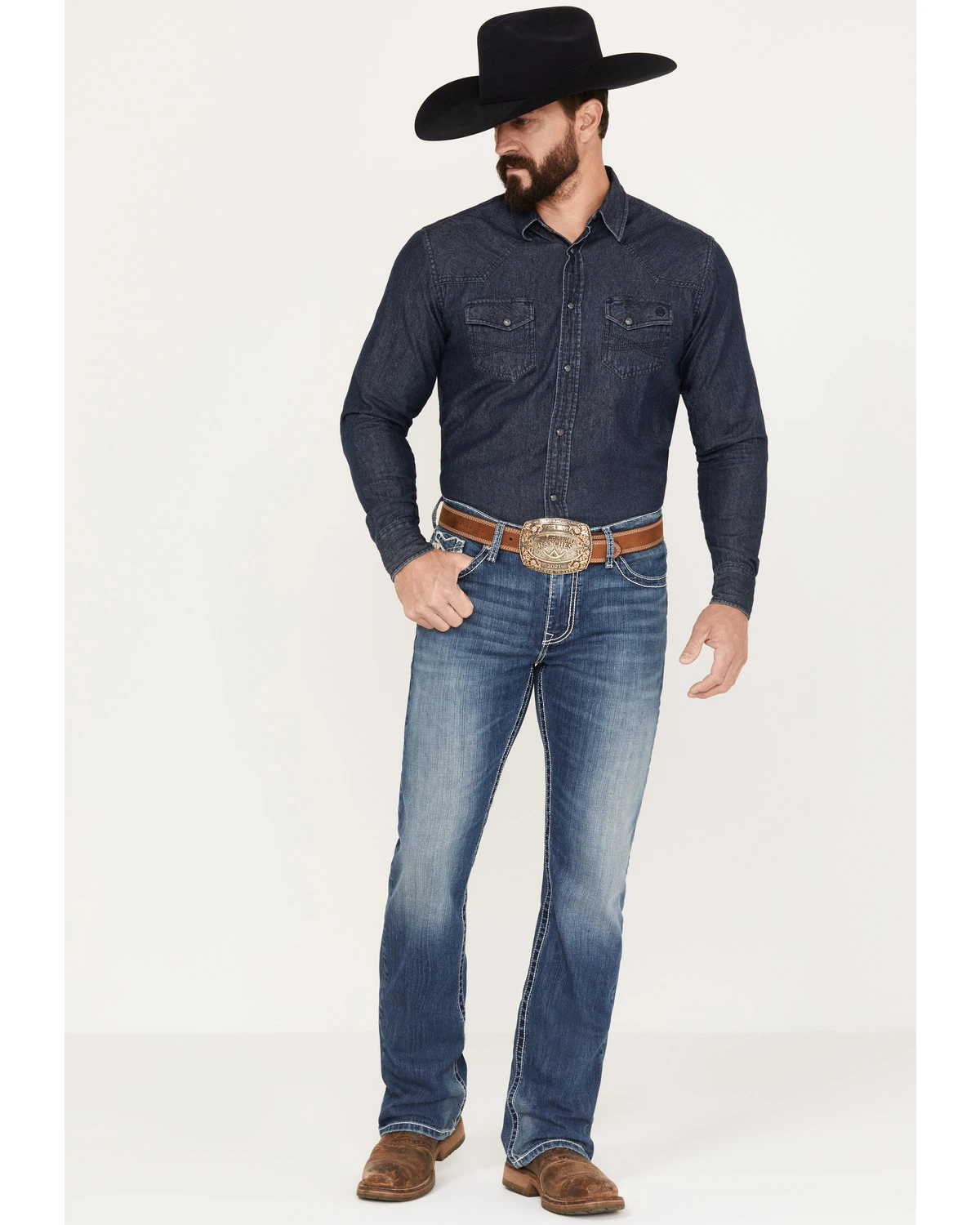 Cinch Men's Ian Medium Stonewash Slim Boot Performance Stretch Denim 1 Cinch Men's Ian Medium Stonewash Slim Boot Performance Stretch Denim