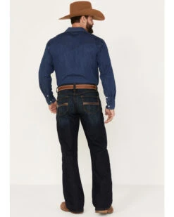 Cinch Men's Carter 2.0 Dark Rinse Relaxed Boot Performance Stretch Denim Jeans -Western Cowboy Equipment Store 2000380104 402 P3