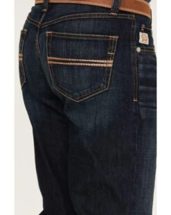 Cinch Men's Carter 2.0 Dark Rinse Relaxed Boot Performance Stretch Denim Jeans -Western Cowboy Equipment Store 2000380104 402 P4