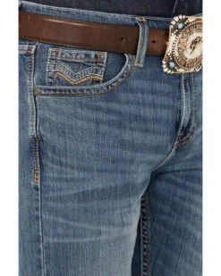 Cody James Men's Light A Shuck Medium Wash Relaxed Bootcut Stretch Denim Jeans -Western Cowboy Equipment Store 2000381085 413 P2
