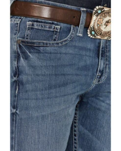 Cody James Men's Shootout Medium Wash Slim Straight Stretch Denim Jeans -Western Cowboy Equipment Store 2000381186 413 P2