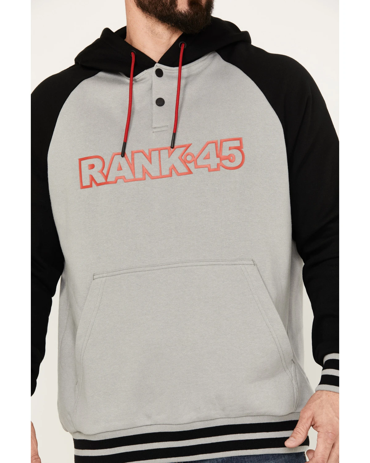 RANK 45 Men's Color Block Challenger Hooded Pullover 3 RANK 45 Men's Color Block Challenger Hooded Pullover - Image 3