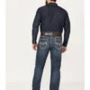Rock & Roll Denim Men's Double Barrel Medium Vintage Wash Relaxed Bootcut Reflex Denim Jeans