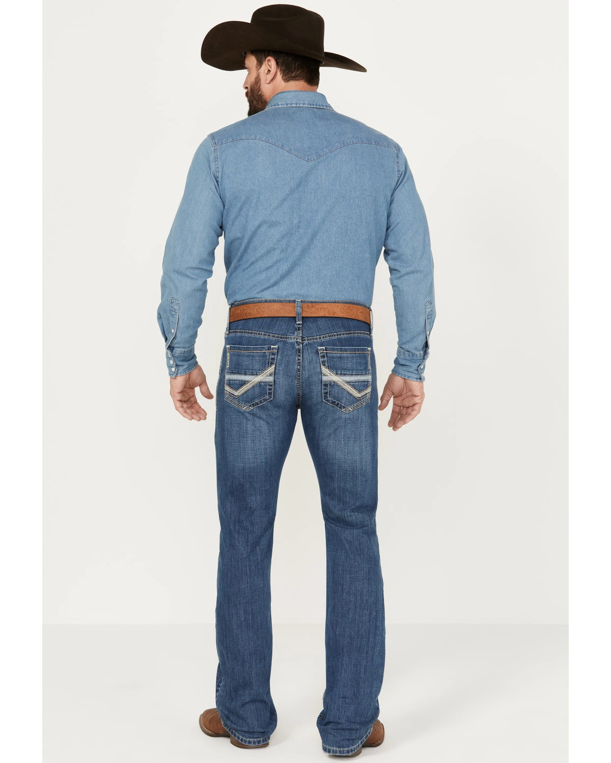 Cinch Men's Ian Medium Stonewash Slim Boot Performance Stretch Denim Jeans 3 Cinch Men's Ian Medium Stonewash Slim Boot Performance Stretch Denim Jeans - Image 3