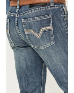 Rock & Roll Denim Men's Revolver Light Vintage Wash Slim Straight Stretch Reflex Denim Jeans -Western Cowboy Equipment Store 2000387627 412 P2