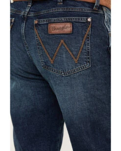 Wrangler Retro Men's Medium Wash Slim Straight Stretch Jeans -Western Cowboy Equipment Store 2000394535 414 P4